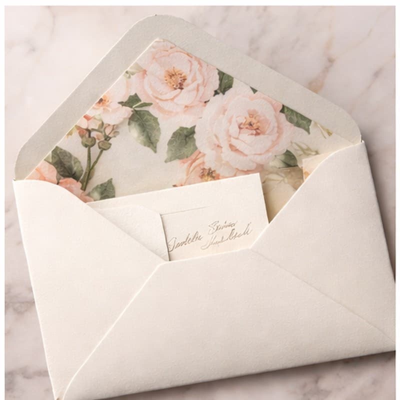 Envelope forrado floral